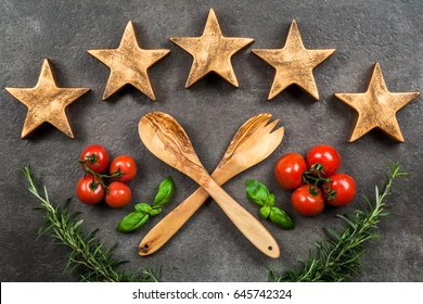 Five Stars On Dark Background 260nw 645742324